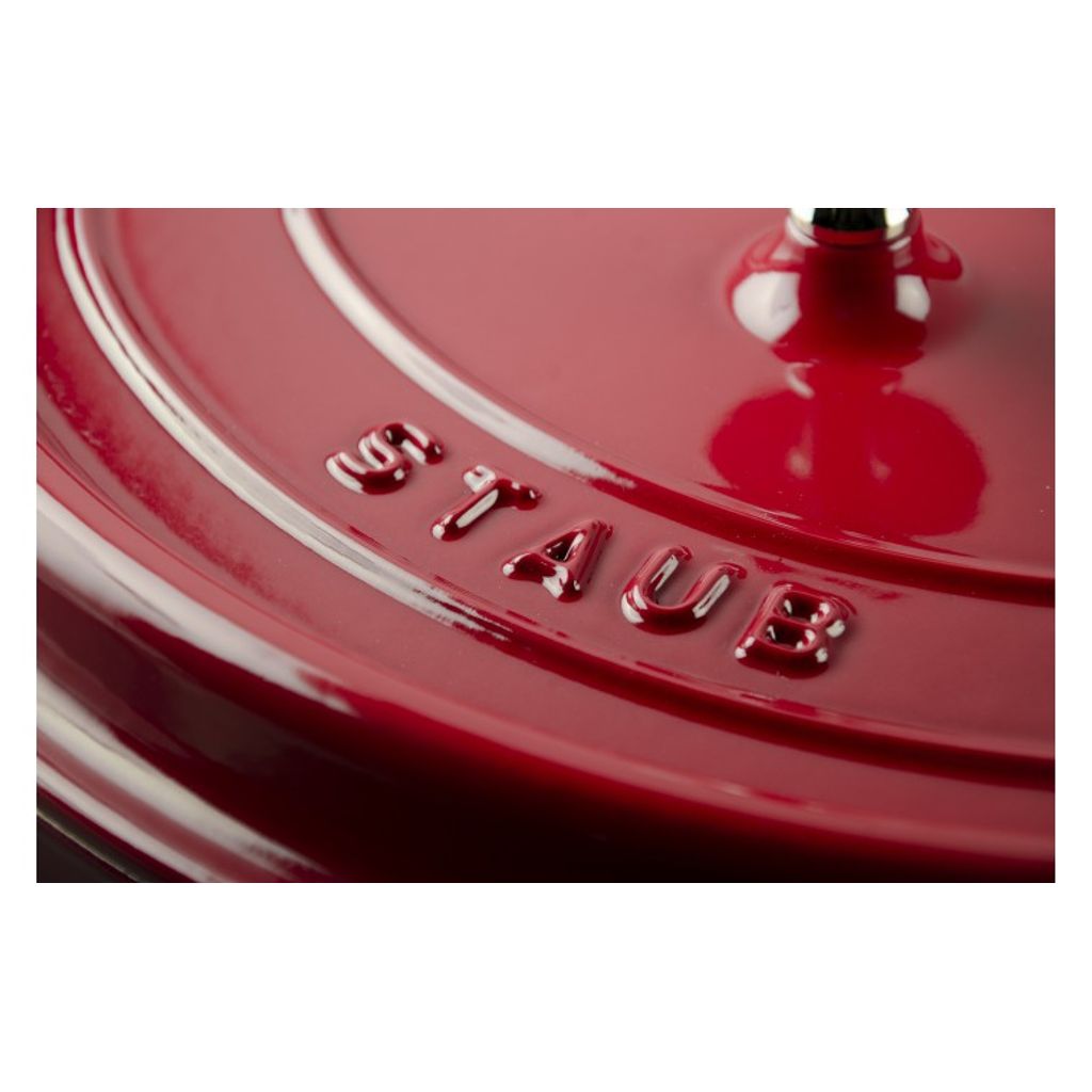 Cocotte en fonte ronde 24 cm cerise - Visuel 3
